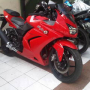 Jual Kawasaki Ninja 250, Merah, thn 2010, Km 7036, standar