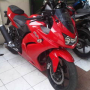 Jual Kawasaki Ninja 250, Merah, thn 2010, Km 7036, standar