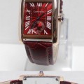 CARTIER Leather Strap (RG) For Ladies