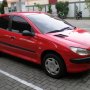 Jual PEUGEOT 206 2002 Manual Merah