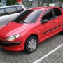 Jual PEUGEOT 206 2002 Manual Merah